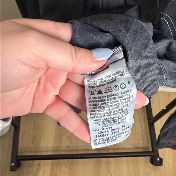 Levi's Men's Charcoal Button Western Shirt with Red Stitching size Medium - Picture 8 of 8